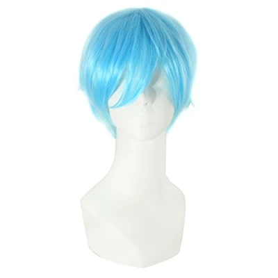 Abbildung von MapofBeauty Cosplay Kostüm Männer kurze gerade Perücke (blau)
