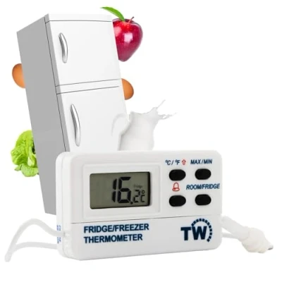 Abbildung von Digital Gefrierschrank oder Kühlschrank Thermometer mit Alarm Funktion und max/min 1,2 m Kabel