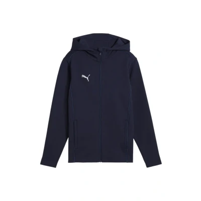 Abbildung von Puma Fussball Teamsport Teamfinal Sweatjacke für Kinder, Größe: 128, Dunkelblausilber