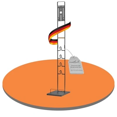 Abbildung von PureMounts mobiler Staubsaugerständer mit bodenschonenden Rollen, kompatibel Dyson V6, V7, V8, V10, V11, V12, V15, schwarz