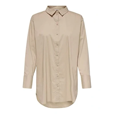 Abbildung von JDY Damen Mio L/S Long Shirt Wvn Noos Bluse, Doeskin, 38 EU