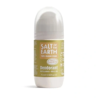 Abbildung von Salt of the Earth Deodorant Roll On by Earth, Neroli &amp; Orange Blossom Refillable, Vegan, Long Lasting Protection, Leaping Bunny Approved, Made in UK 75ml