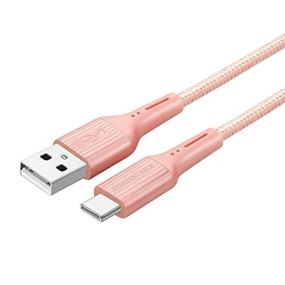 Abbildung von SHULIANCABLE USB C Kabel, Typ Ladekabel und Datenkabel Fast Charge Sync Schnellladekabel Kompatibel für Samsung Galaxy S10/ S9/ S8, Huawei (2m, Pink)