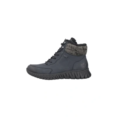 Abbildung von Rieker Damen Schnürstiefeletten M5310, Frauen Stiefeletten, lose Einlage, wasserabweisend, riekerTEX,Stiefel,Bootee,Booties,blau (14),39 EU / 6 UK
