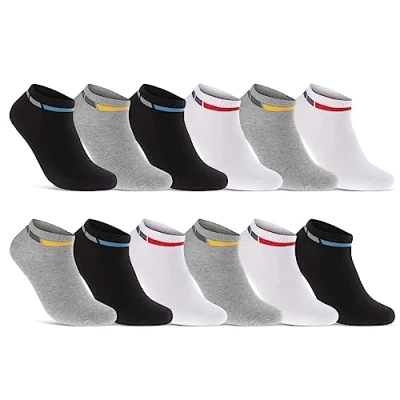 Abbildung von 8 12 20 Paar Sneaker Socken Herren Mehrfarbig Baumwolle 16730 WP (12 43 46)