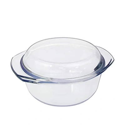 Abbildung von Auflaufform Glas mit Deckel, 1.5L 17cm Deckel Ofenfest, Mikrowellenfest