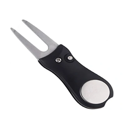 Abbildung von LL Golf ® Pitchgabel klappbar mit Coin zur Ballmarkierung/Ausbesserung&#039;s Tool für Divots auf dem Green/Pitch Gabel/Divot