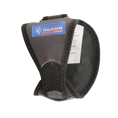 Abbildung von Thuasne Sport Anti Epicondylitis Armband Tennisarm, Golferarm Silikoneinlagen Verstellbare Kompression CE Medizinprodukt Schwarz Größe 2