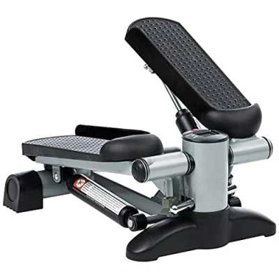 Abbildung von Ultrasport Up Down Stepper, Mini Fitnessgerät inkl. Trainingscomputer mit vielen Funktionen, Fitnesstraining Zuhause, Heimtrainer, Stepper für Bein &amp; Po Training, verschleißfreie Hydraulik Zylinder