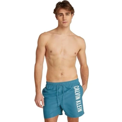 Abbildung von Calvin Klein Swimwear Drawstring Badeshorts, Herren, Größe: XXL, Storm blue