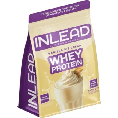 Abbildung von INLEAD Whey Protein Hochwertiges Eiweiß für Muskelwachstum und schnelle Regeneration Ohne Zuckerzusatz 1000g (Vanilla Ice Cream)