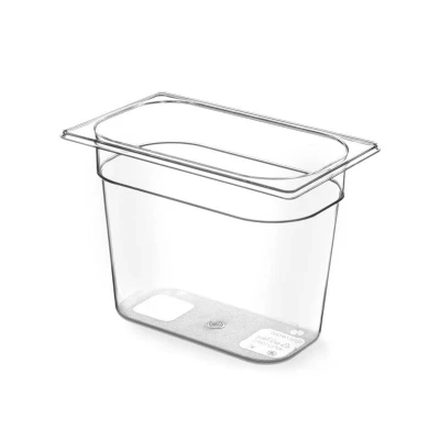 Abbildung von HENDI GN Behälter 1/4 Tritan BPA frei 65 mm Füllmenge: 1,8 l Kunststoff transparent 40 bis +90 C, Gastronormbehälter