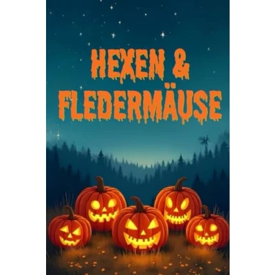 Abbildung von Hexen und Fledermäuse: Gruseliger Malspaß für kleine Geister