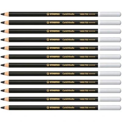 Abbildung von Pastellkreidestift STABILO CarbOthello 12er Pack neutralschwarz