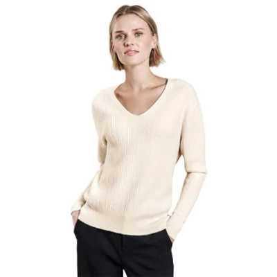 Abbildung von STREET ONE Damen A303041 Kuscheliger V Neck Pullover, Lucid White, 36 EU