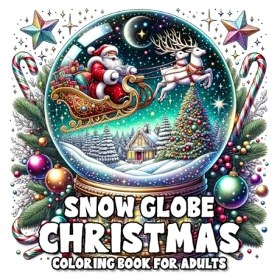 Abbildung von Snow Globe Christmas Coloring Book for Adults: Featuring 101 Illustrations of Cute Animals, Mythical Creatures, and Festive Holiday Moments a Cozy Winter Relaxation