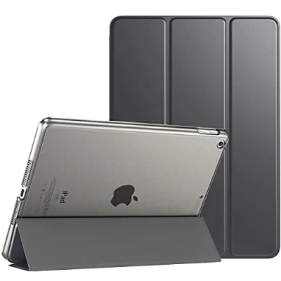 Abbildung von TiMOVO Hülle für iPad 9. Generation 2021/iPad 8. 2020/iPad 7. 2019, Ultra Dünn Durchscheinend Schutzhülle Smart Cover mit Auto Schlafen/Wachen 10,2 Zoll,Space Grau