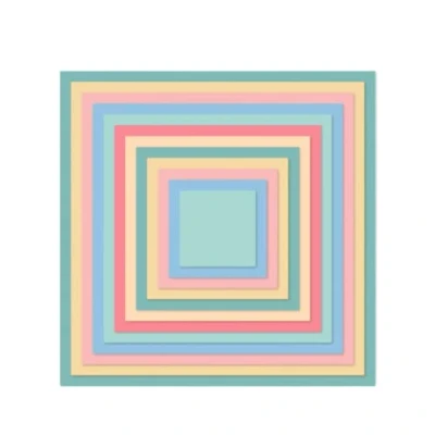 Abbildung von Craftelier Essentials Stanzschablonenset für Scrapbooking und Crafting Kreationen Quadratische Form Ungefähre Stanzgrößen zwischen 3,5 x cm 14,5