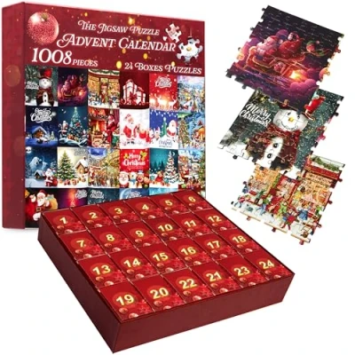 Abbildung von KreativeKraft Puzzle Adventskalender 2024 lustiger Weihnachtskalender