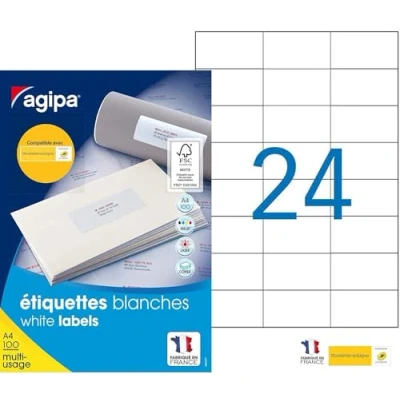 Abbildung von agipa 119015 Universal Etiketten, 70 x 37 mm mit Abzieh Hilfe