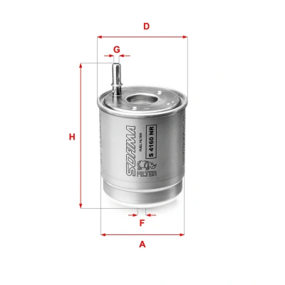 Abbildung von SOFIMA S 4160 NR Kraftstofffilter Filtereinsatz 9,8