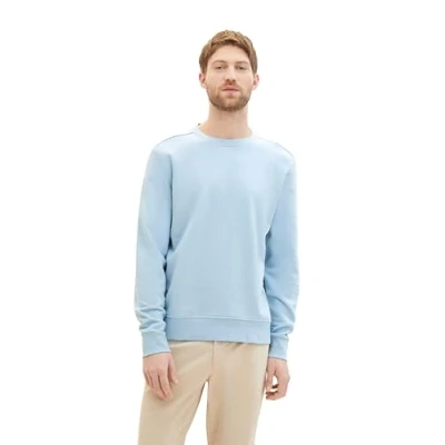 Abbildung von TOM Tailor Basic Sweatshirt, Herren, Größe: XL, Washed out middle blue
