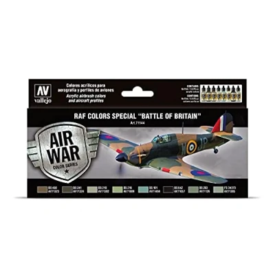 Abbildung von Vallejo &quot;RAF &amp; FAA spezielles Luftschlacht um England WWII Modell&quot; Air Brush Farb Kit