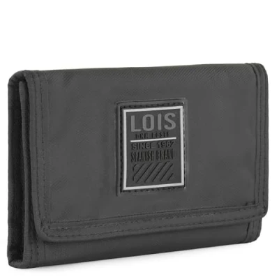 Abbildung von Lois Portemonnaie Jungen Teenager Geldbeutel mit Jugendlicher Stil Herren. Portmonee Teenager. RFID Schutz, Schwarz