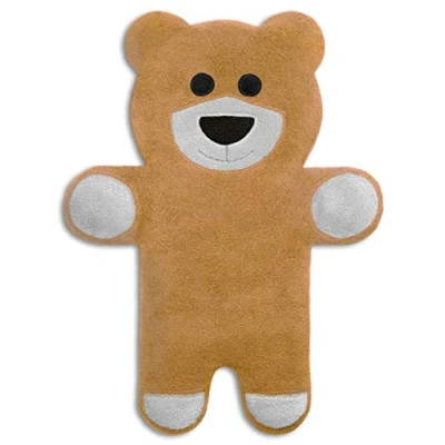 Abbildung von LESCHI Wärmekissen 4 Kammer Körnerkissen für Mikrowelle Tier Bär Teddy Beige anschmiegsames Getreidekissen mit Bio Weizen ideal als Wärmespender im Winter und den Bauch
