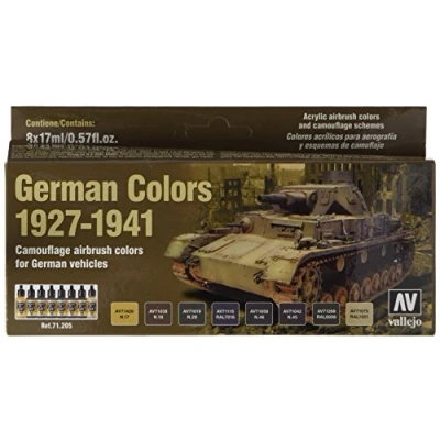 Abbildung von Vallejo 071205 Deutsche Farben 1927 1941, Militär, 17 ml (8er Pack)