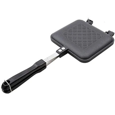 Abbildung von TAMUME Geröstetes Sandwich Eisen Maker Antihaftbeschichtung für Frühstück Set Herd Toaster Größe 2 Stück Toast auf Camp Pie (15cm * 14cm 3cm)