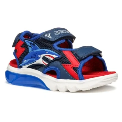 Abbildung von Geox Sandal Ciberdron Riemensandalette für Kinder, Größe: 27, Navy/red Schuhe