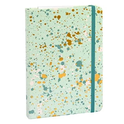 Abbildung von Idena 12251 Notizbuch Sparkle Mint, kariert, 14 x 20 cm, 192 Seiten, 100 g/m², mit Froschtasche, Leseband und Gummiverschluss, 1 Stück
