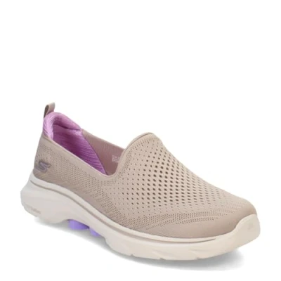 Abbildung von Skechers Performance GO WALK 7 Walkingschuh taupe/lavender, Damen, Größe: 38, Taupe/lavender Textil