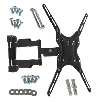 Abbildung von Maclean MC 743 TV Wandhalterung Universal für 13 65&quot; 30kg OLED QLED LCD LED Monitor Plasma Fernseher Halterung Halter Wandhalter Max. VESA 400x400