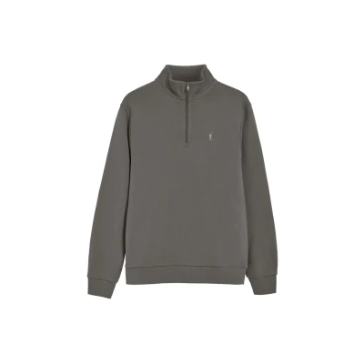 Abbildung von Polo Club Herren Sweatshirt Asphaltgrau Mit Kurzem Reißverschluss Und Rigby Go Stickerei Xl