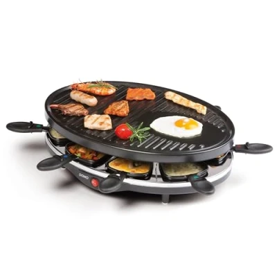 Abbildung von DOMO DO9038G Raclette Grill, Metall, 1 Liter, schwarz