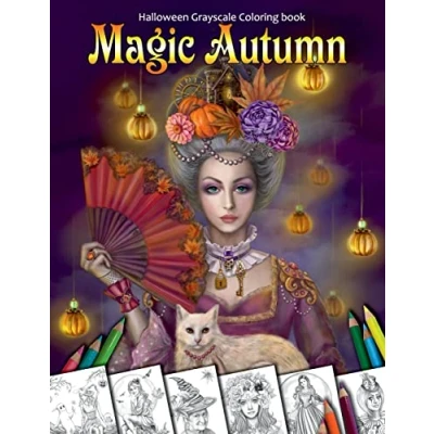 Abbildung von Magic Autumn. Halloween Grayscale Coloring book: Book for Adults (Fantasy Books, Band 3)
