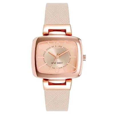 Abbildung von Nine West Damenuhr mit Saffiano Armband