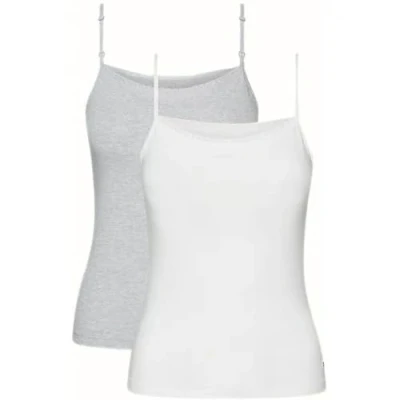 Abbildung von Tommy Hilfiger CAMI 2 PACK Unterhemd/shirt, Damen, Größe: Small, White/grey heather