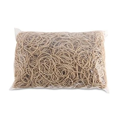 Abbildung von OFFICE PRODUCTS Gummibander Durchmesser: 50mm Farbe: Natürliche/Beige/Gewicht: 1000g 1 kg/Haushaltsgummi Gummiringe Gummi/Kautschuk 60% / Gummis für Zuhause Büro Schule