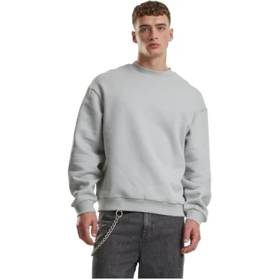 Abbildung von Urban Classics Fluffy Crewneck Sweatshirt, Herren, Größe: Small, Lightasphalt