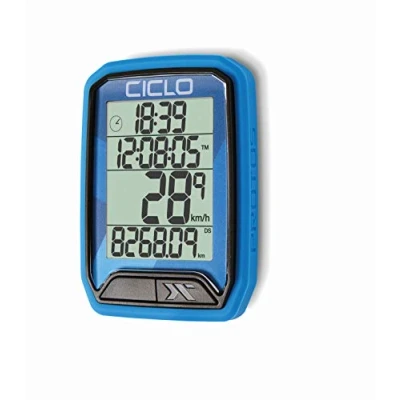 Abbildung von CICLO PROTOS 213 drahtloser Fahrradcomputer, in blau, mit 13 Funktionen