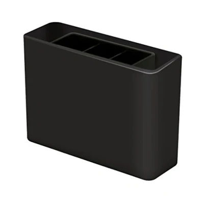 Abbildung von HAN Stifteköcher smart Line, Schreibtisch Stiftebox für das Büro mit 3 Fächern und verschiebbarem Innenköcher aus Kunststoff, 92120 13, schwarz
