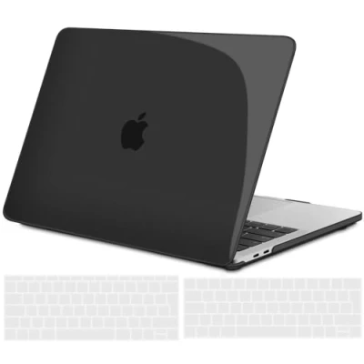 Abbildung von TECOOL Hülle für MacBook Pro 13 Zoll M2 2022, M1 2020 2016, A2338 A2289 A2251 A2159 A1989 A1706 A1708, Ultradünne Schutzhülle Hartschale Case u. EU Tastaturschutz, Kristallschwarz