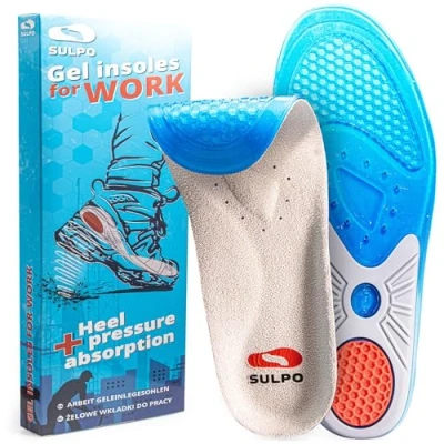 Abbildung von SULPO Gel Einlegesohlen für Schuhe Maximale Unterstützung Alltag, Sohlen Sport &amp; Arbeit in Ihren Schuhen.