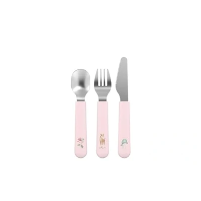 Abbildung von Mepal Kinderbesteck 3 teiliges Set Mio Little Dutch ab 12 Monate Inklusive Messer, Gabel &amp; Löffel 3er Fairy Garden