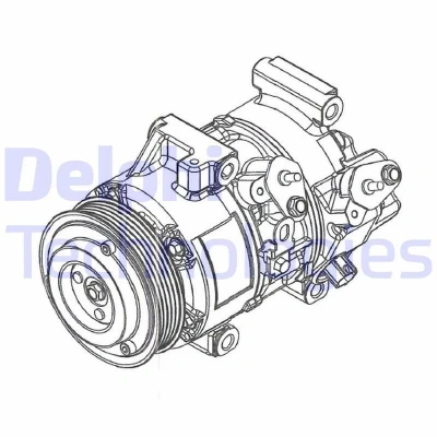 Abbildung von DELPHI CS20495 Kompressor 5VS12 PAG 46 mit Kompressoröl