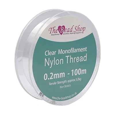 Abbildung von 0,2 mm durchsichtiger Nylonfaden, unsichtbarer Faden, Nähfaden, Dekoration zum Aufhängen, Nicht dehnbar, Zugfestigkeit ca. 3,2 kg (0,2 100 m Spule)