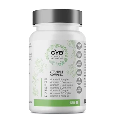 Abbildung von CYB Vitamin B Komplex Hochdosiert 180 Tabletten 6 Monate B12 Vegane Alle 8 Essentiellen Vitamine B6 B1 (Normal, stück (1er Pack))